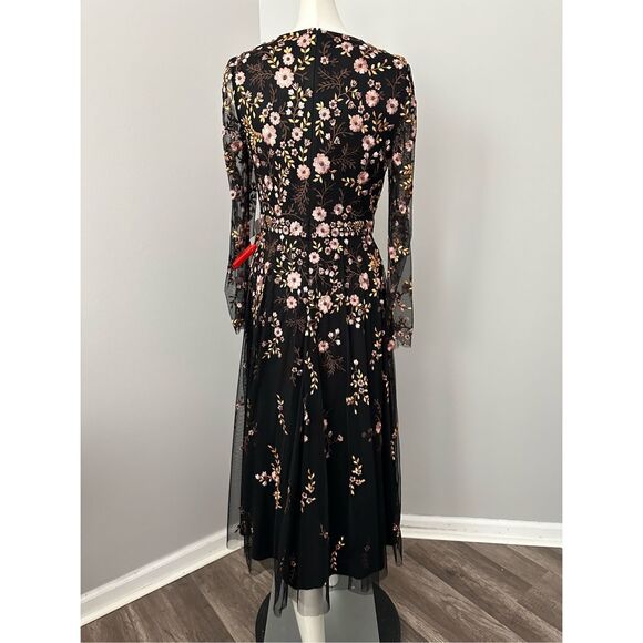 MAC DUGGAL FLORAL EMBROIDERED A-LINE COCKTAIL DRESS - Picture 7 of 10